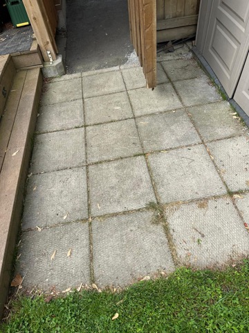 Pressure washing result 1