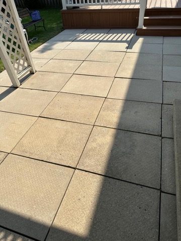 Pressure washing result 2